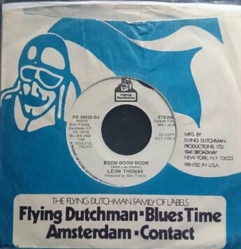 LEON THOMAS, L-O-V-E / Boom-Boom-Boom (Flying Dutchman; FD 26025-DJ, US 1973, Promo, Company Sleeve) 7" VG+/VG+