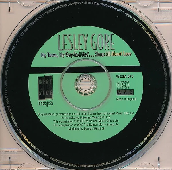 LESLEY GORE, My Town, My Guy And Me / Lesley Gore Sings All About Love (Westside; WESA 873, UK 2000, Jewel Case) CD VG+/VG+ - Image 3