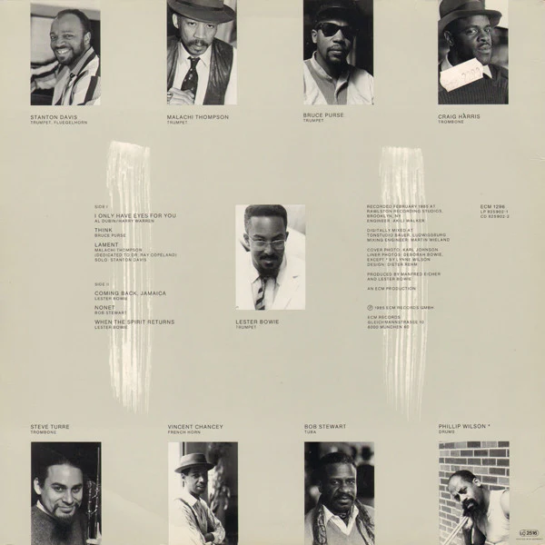 LESTER BOWIE'S BRASS FANTASY, I Only Have Eyes For You (ECM; ECM 1296, Germany 1985, Picture Sleeve) LP VG/VG+ - Image 2