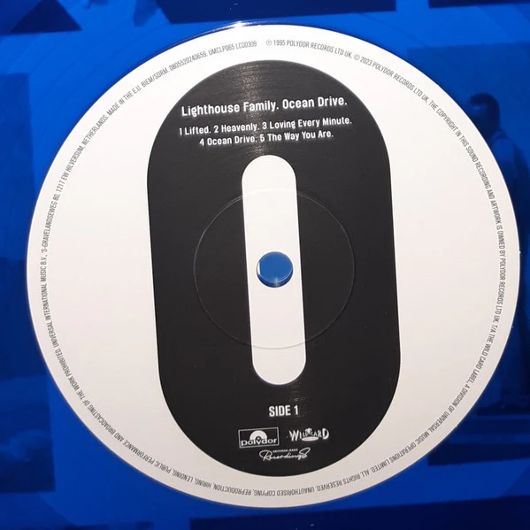 LIGHTHOUSE FAMILY, Ocean Drive (Polydor; UMCLP065, Europe 2023 Reissue, Inner, Blue Vinyl) LP VG/VG+ - Image 3