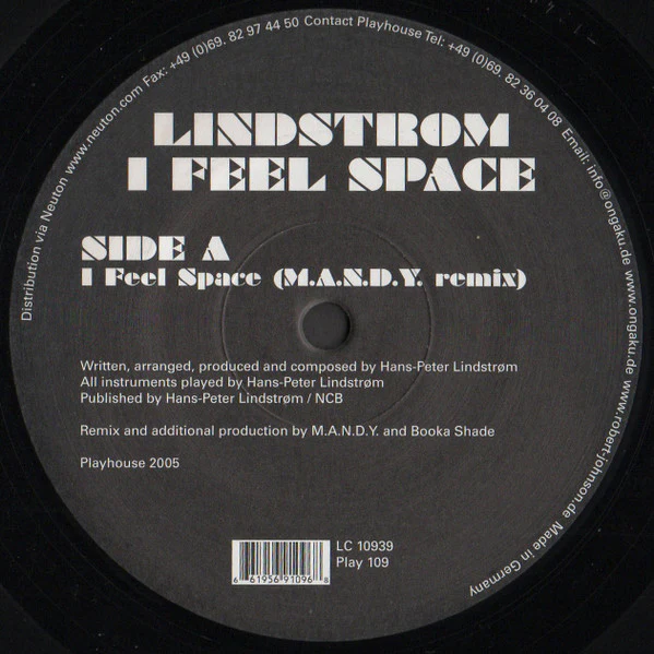 LINDSTROM, I Feel Space (M.A.N.D.Y. Rmx) (Playhouse; Play 109, Germany 2005, Picture Sleeve) 12" EP VG/VG - Image 3