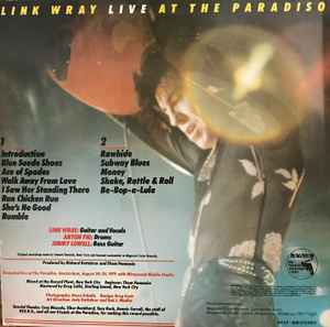 LINK WRAY, Link Wray Live At The Paradiso (Magnum Force; MFLP-008, UK 1980s Reissue, Black Vinyl) LP VG/VG - Image 2