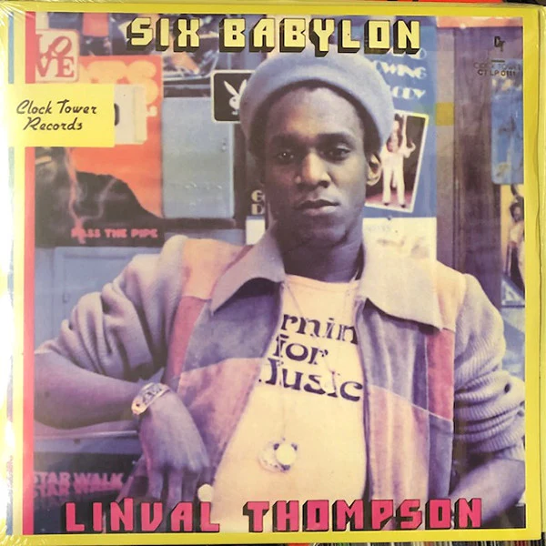 LINVAL THOMPSON, Six Babylon (Clocktower Records; CTLP0111, Canada 2000s Reissue, Blue Marbled Vinyl) LP EX/EX