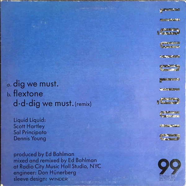 LIQUID LIQUID, Dig We Must (99 Records; 99 LL01, US 1985, Picture Sleeve) 12" G/VG - Image 2