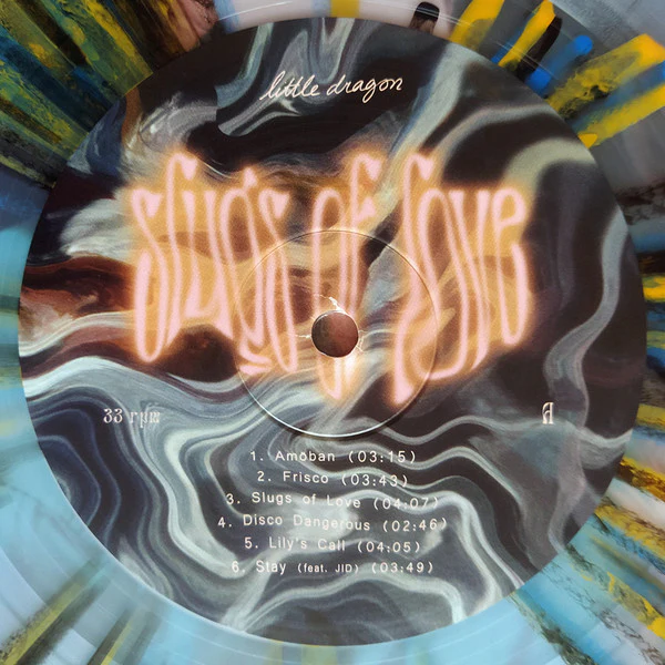 LITTLE DRAGON, Slugs Of Love (Ninja Tune ; ZEN283T, Worldwide 2023, Inner, Poster, Clear Vinyl With Orange/Black/Blue Splatter), SALE - Up to 50% Off the Original Price LP EX/EX - Image 3