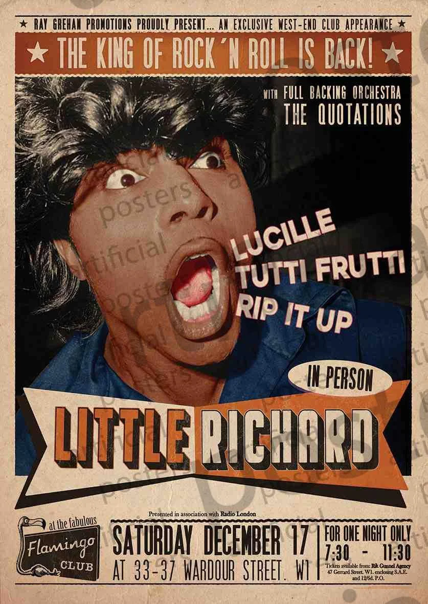 LITTLE RICHARD, Poster (84.1cm x 59.4cm; ART278, UK ) Accessories NEW/NEW