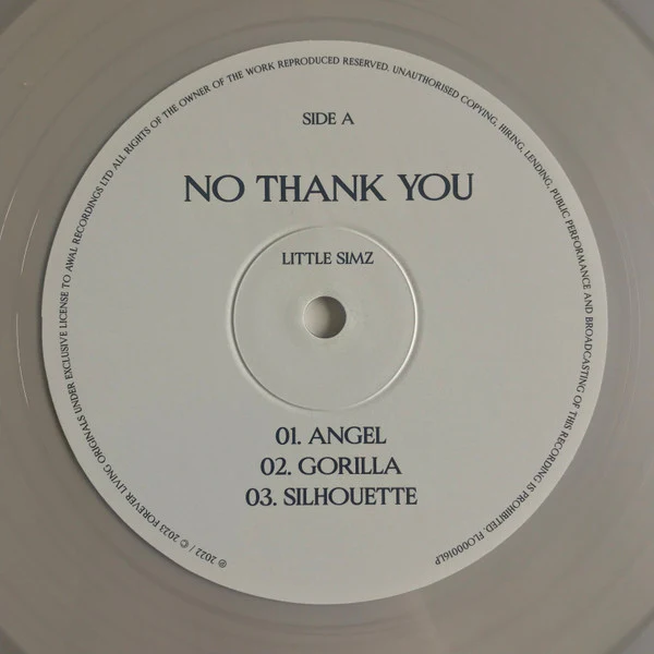 LITTLE SIMZ, No Thank You (Forever Living Originals; FLO00016LP, Worldwide 2023, Envelope Sleeve, 2 Inners, Clear Vinyl) 2xLP NEW/NEW - Image 3