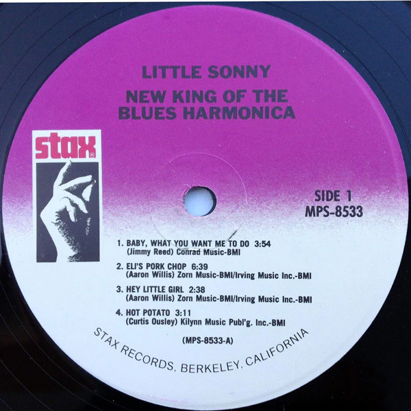 LITTLE SONNY, New King Of The Blues Harmonica (Stax; MPS-8533, US 1986 Reissue) LP VG/VG+ - Image 3