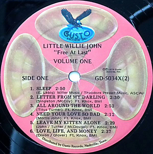 LITTLE WILLIE JOHN, Free At Last (Gusto; GD5034X, US 1979) 2xLP VG/VG+ - Image 3