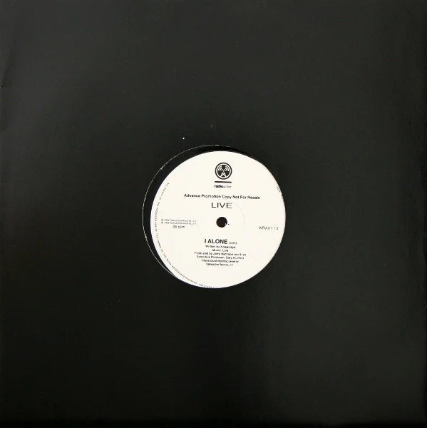 LIVE, I Alone (Radioactive; WRAXT 13, UK 1994, Promo, Plain Sleeve) LP /VG