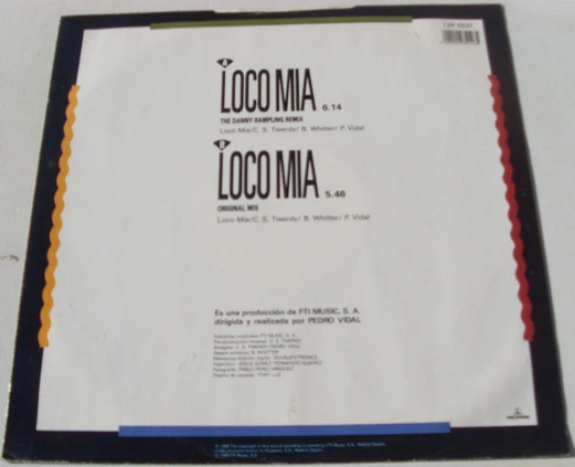 LOCO MIA, Loco Mia (Parlophone; 12R 6237, UK 1989, Picture Sleeve) 12" VG/VG - Image 2