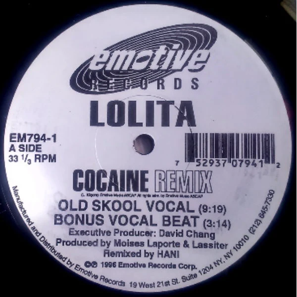 LOLITA, Cocaine (Remix) (Emotive Records; EM794-1, US 1996) 12" EP /G+