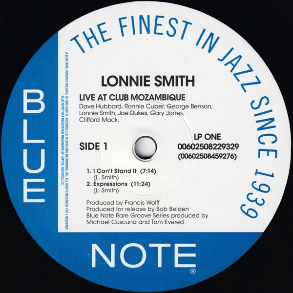 LONNIE SMITH, Live At Club Mozambique (Blue Note; 0822932, USA & Europe 2019 Reissue) 2xLP VG/VG+ - Image 3