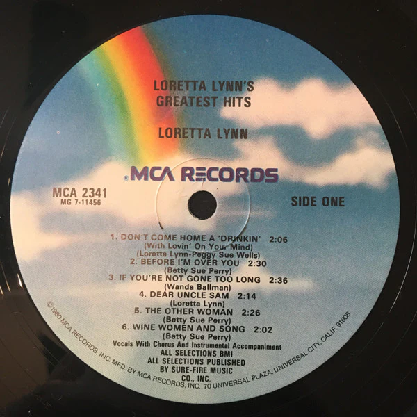 LORETTA LYNN, Greatest Hits (MCA Records; MCA 2341, US 1980 Reissue) LP VG/VG - Image 3
