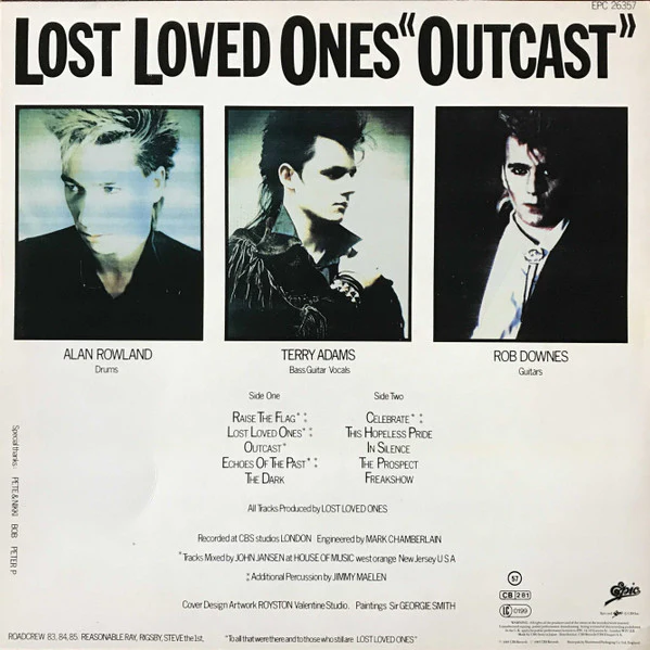 LOST LOVED ONES, Outcast (Epic; EPC 26357, Europe 1985, CB 281 Price Code) LP VG/VG - Image 2
