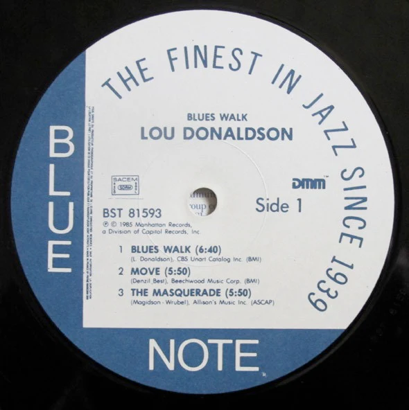 LOU DONALDSON, Blues Walk (Blue Note; BST 81593, France 1985 Reissue, With Obi) LP VG/VG - Image 3