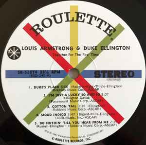 LOUIS ARMSTRONG & DUKE ELLINGTON, Recording Together For The First Time (Roulette; SR52074, USA & Europe 2016 Reissue, Gatefold, 180 Gram Vinyl) LP VG+/VG+ - Image 3