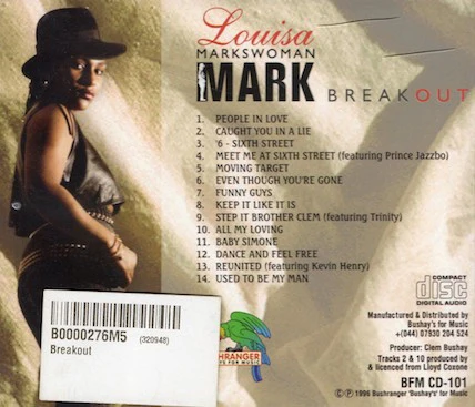LOUISA MARK, Breakout (Bushays; BFM CD-101, UK 1998) CD VG+/VG - Image 2