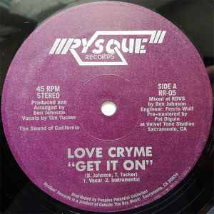 LOVE CRYME, Get It On (RysQue' Records; RR-05, US 2013) 12" /VG