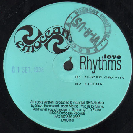 LOVE RHYTHMS, Love Rhythms (Emocean Records; emr001-0, US 1996, Plain Sleeve) 12" /G+