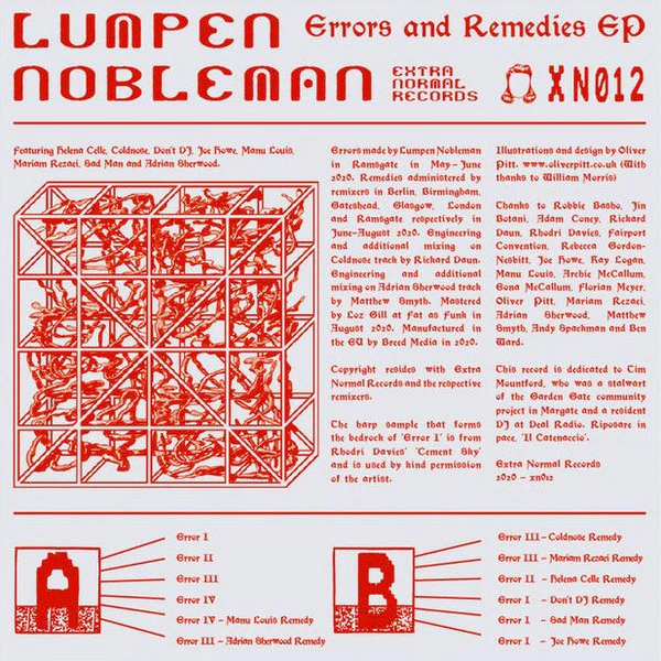 LUMPEN NOBLEMAN, Errors and Remedies EP (Extra Normal ; XN 012, UK 2020), SALE - Up to 50% Off the Original Price  LP EX/EX - Image 2
