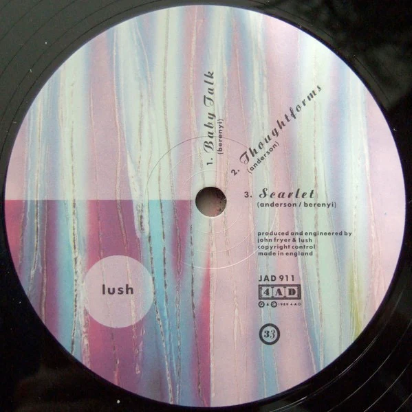 LUSH, Scar (4AD; JAD 911, UK 1989, Red Inside Sleeve) Mini LP VG/VG - Image 3