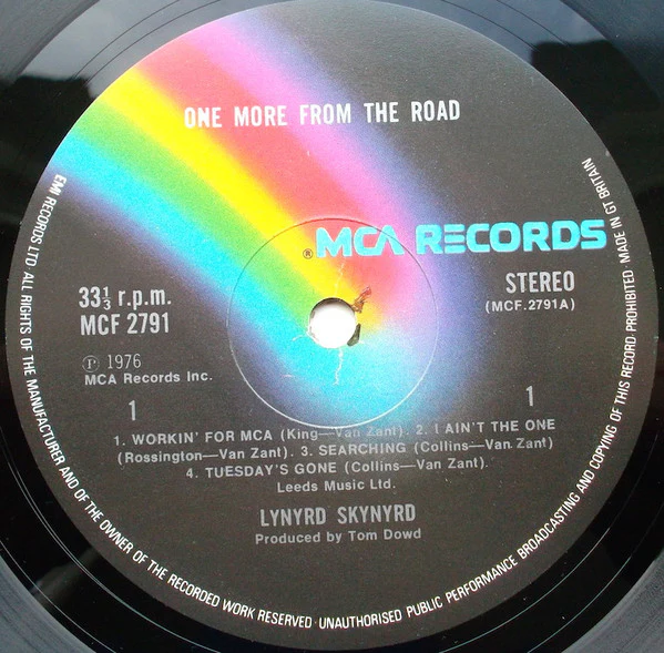 LYNYRD SKYNYRD, One More From the Road (MCA Black Rainbow; MCSP279, UK 1979, Gatefold) 2xLP VG/G+ - Image 3