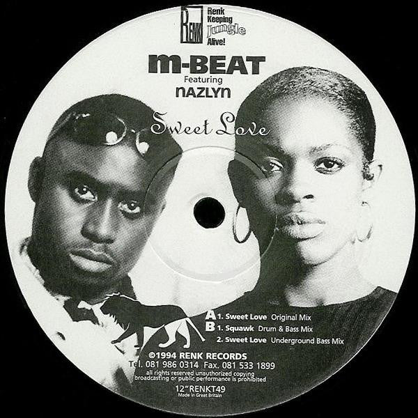 M-BEAT FEATURING NAZLYN, Sweet Love (Renk Records; 12"RENKT49, UK 1994, Picture Sleeve) 12" VG/VG - Image 3