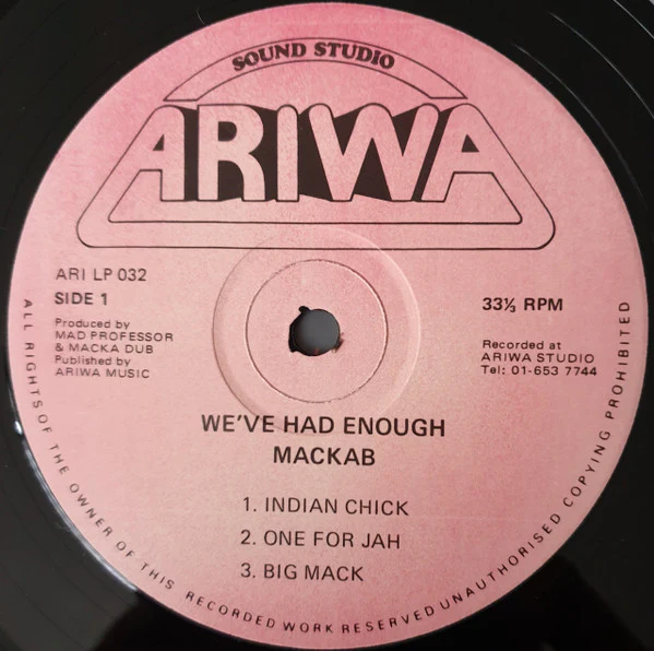 MACKA B, We've Had Enough! (Ariwa; ARI LP 032, UK 1988), SALE - Up to 50% Off the Original Price LP VG+/VG+ - Image 3