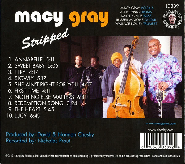 MACY GRAY, Stripped (Chesky Records; JD389, US 2016, Double Gatefold Digipak) CD VG+/VG+ - Image 2