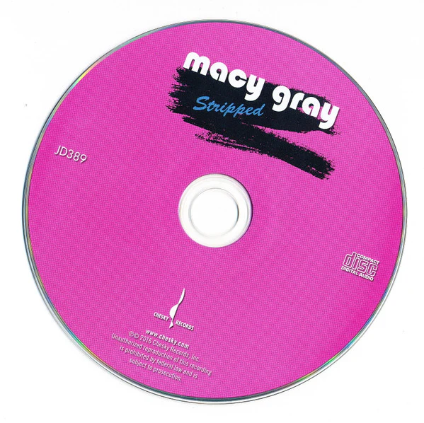 MACY GRAY, Stripped (Chesky Records; JD389, US 2016, Double Gatefold Digipak) CD VG+/VG+ - Image 3