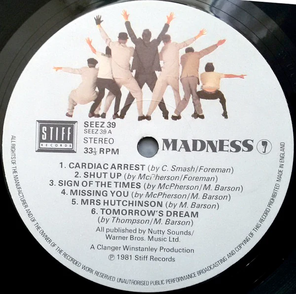 MADNESS, 7 (Stiff Records; SEEZ 39, UK 1981, Inner) LP VG+/VG - Image 3