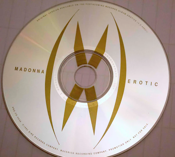 MADONNA, Erotic (Sire Records Company; 5648-2, USA & Europe 1992) CD VG+/VG - Image 3