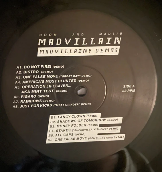 MADVILLAIN, Madvillainy Demos (Stones Throw Records; STH2196LP, US 2024 Reissue, Inner, MF DOOM) LP NEW/NEW - Image 3