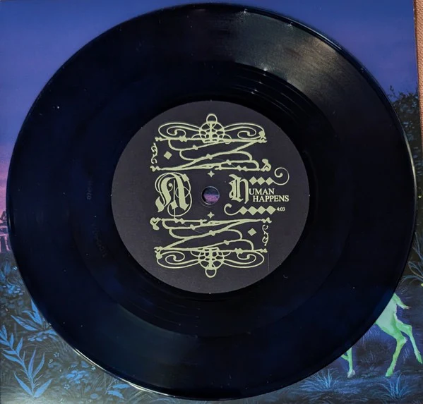 MAGDALENA BAY, Human Happens / Paint Me A Picture (Mom + Pop; , US 2026, Insert, Dark Blue Marble Translucent [5AM Skylight]) 7" NEW/NEW - Image 3