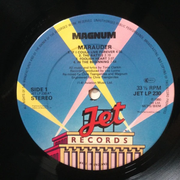 MAGNUM, Marauder (Jet Records; JETLP230, UK 1980) LP VG/VG - Image 3