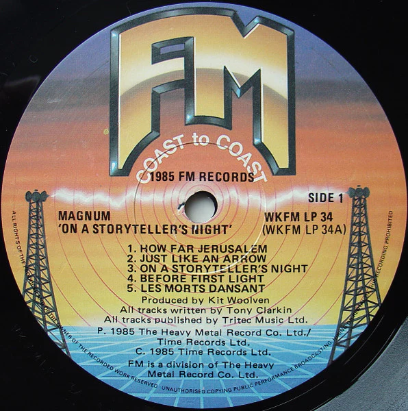 MAGNUM, On A Storyteller's Night (FM; WKFM LP 34, UK 1985) LP VG/VG+ - Image 3