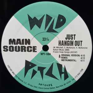 MAIN SOURCE, Just Hangin Out / Live At The BBQ (Wild Pitch Records; WPT 1004, US 1998 Reissue) 12" EX/VG - Image 3