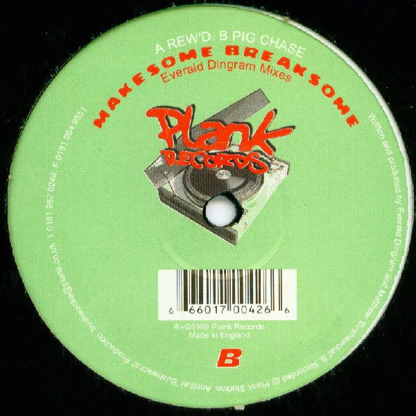MAKESOME BREAKSOME, Rew'd (Plank Records ; plank011, UK 1999) 12" /VG