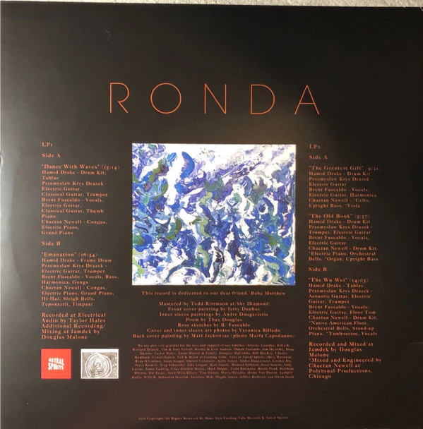 MAKO SICA, HAMID DRAKE, Ronda (Astral Spirits ; AS072, US 2018, 2 Inners) LP VG+/EX - Image 2