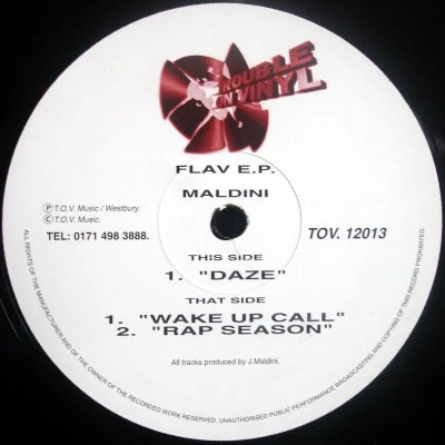 MALDINI, Flav E.P. (Trouble On Vinyl; TOV. 12013, UK 1995, Company Sleeve) 12" VG/VG