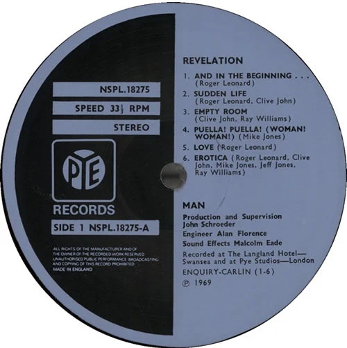 MAN, Revelation (Pye Blue; NSPL 18275, UK 1969 Reissue, Laminated Front Sleeve, Stereo), SALE - Up to 50% Off the Original Price LP VG+/VG - Image 3