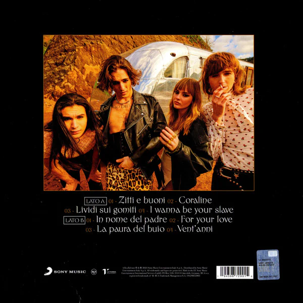 MANESKIN, Teatro D'Ira - Vol.I (Sony Music; 19439872901, Europe 2021, Inner, Light Transparent Orange Vinyl) LP VG+/VG+ - Image 2