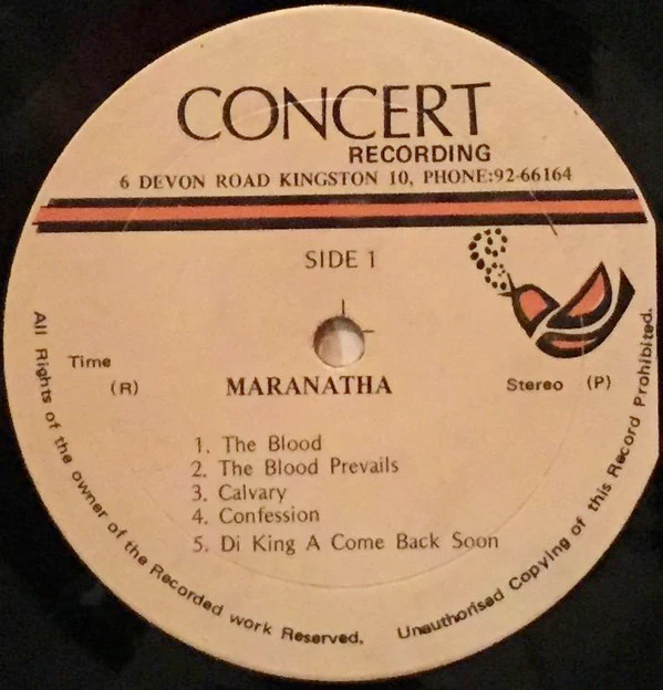 MARANATHA AFFAIR, Maranatha (Concert Recording Kingston Jamaica; , Jamaica 1970s, Plain Sleeve), SALE - Up to 50% Off the Original Price  LP /G
