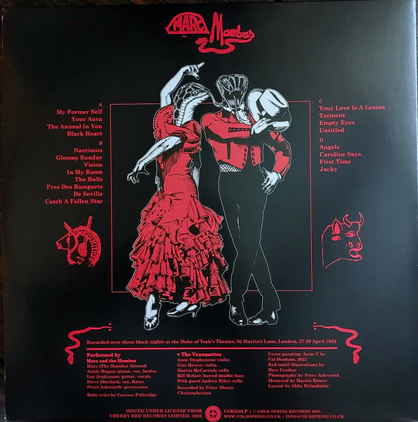 MARC AND THE MAMBAS, Three Black Nights Of Little Black Bites (Cold Spring; CSR350LP, UK 2025 Reissue, Booklet) 2xLP VG/EX - Image 2