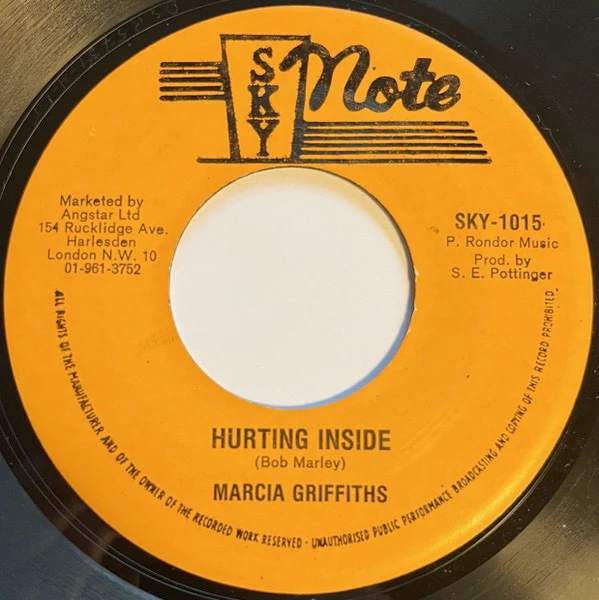 MARCIA GRIFFITHS, Hurting Inside (Sky Note; SKY-1015, UK 1978) 7" /VG