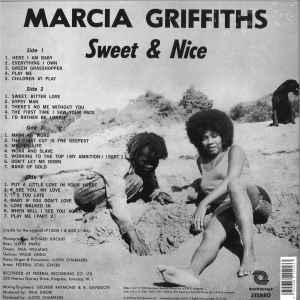 MARCIA GRIFFITHS, Sweet & Nice (Be With Records ; BEWITH056LP, UK 2019 Reissue) 2xLP NEW/NEW - Image 2