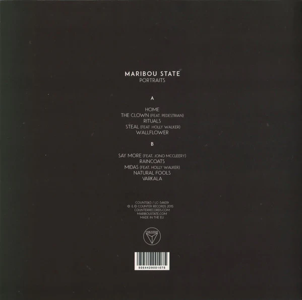 MARIBOU STATE, Portraits (Counter Records; COUNT063, UK 2015, Picture Sleeve, Inner) LP VG+/VG+ - Image 2