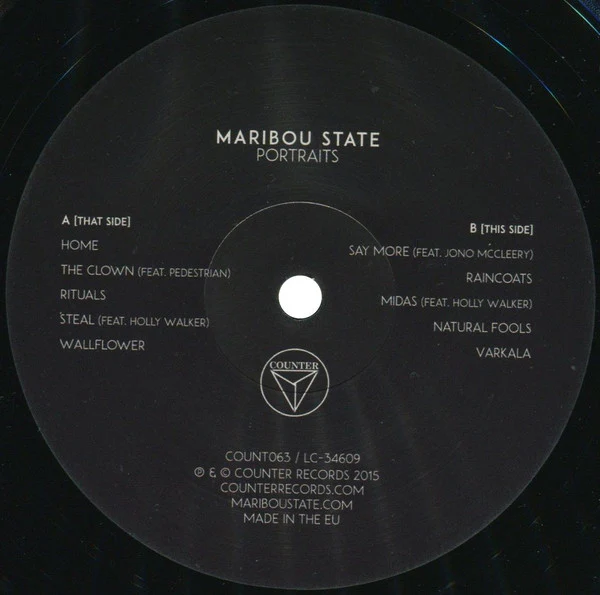 MARIBOU STATE, Portraits (Counter Records; COUNT063, UK 2015, Picture Sleeve, Inner) LP VG+/VG+ - Image 3