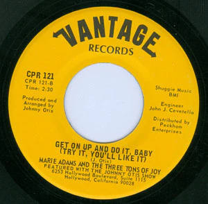 MARIE ADAMS & THE THREE TONS OF JOY, Whispers / Get Up And Do It, Baby (Try It, You'll Like It) (Vantage Records; CPR 121, US 1972), SALE - Up to 50% Off the Original Price 7" /VG+